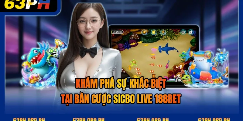 Bàn sicbo live 188BET với Dealer lắc ba viên xúc xắc trực tiếp